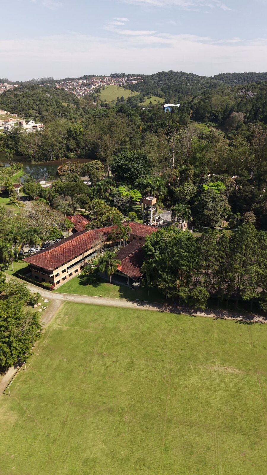 Sítio e retiro — vista aérea